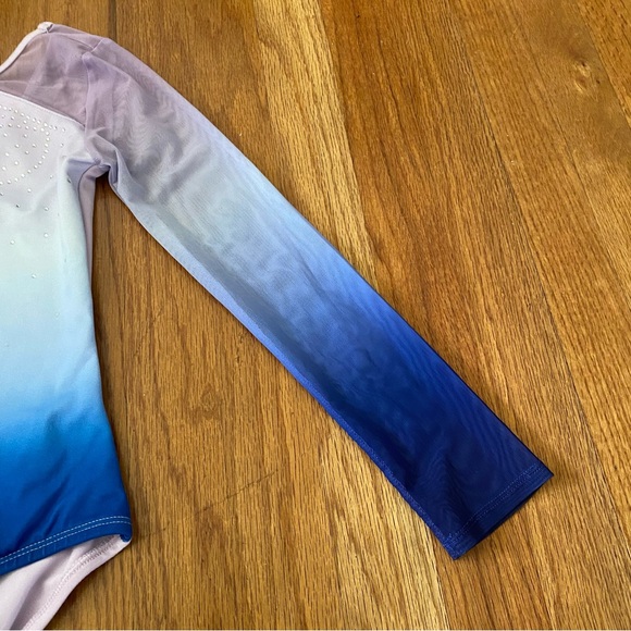 Justice By Collection Color Block Rhinestone Leotard - Picture 4 of 6